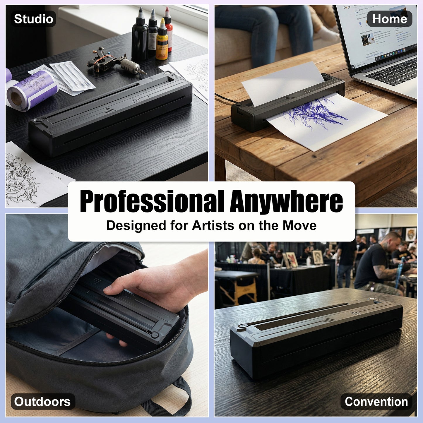 Wireless Tattoo Picture Printer 1500mAh