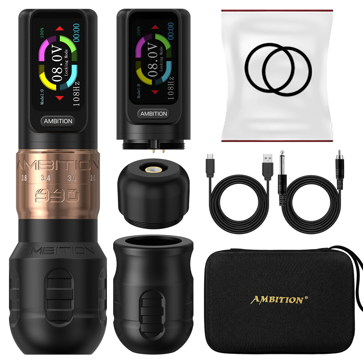 Ambition Seher Plus Wireless Tattoo Machine with 6 Strokes Length 2.2mm-4.2mm