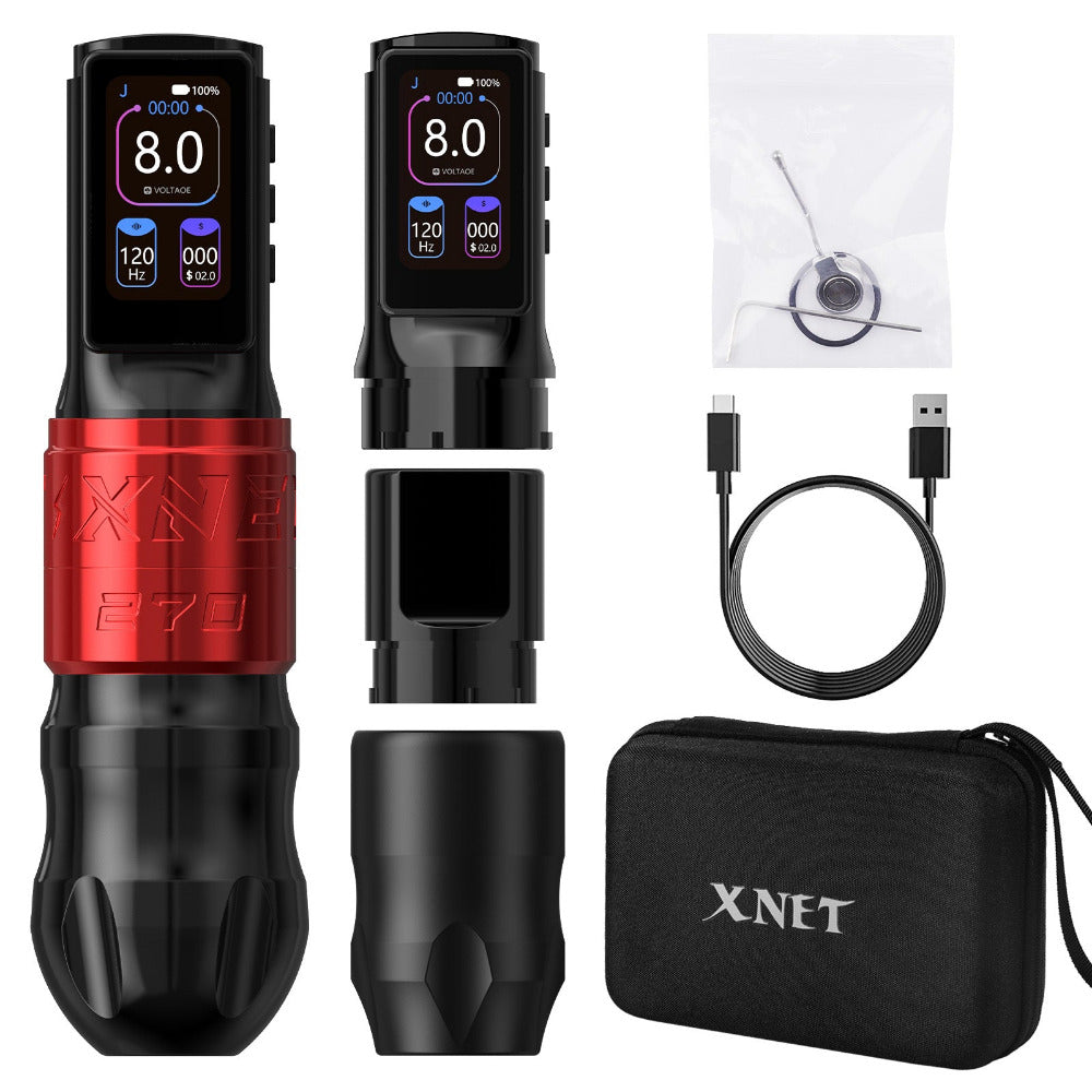 XNET Wireless　tattoo machine set Xnet Elite Professional Wireless Tattoo Machine Kit Rotary Tattoo
