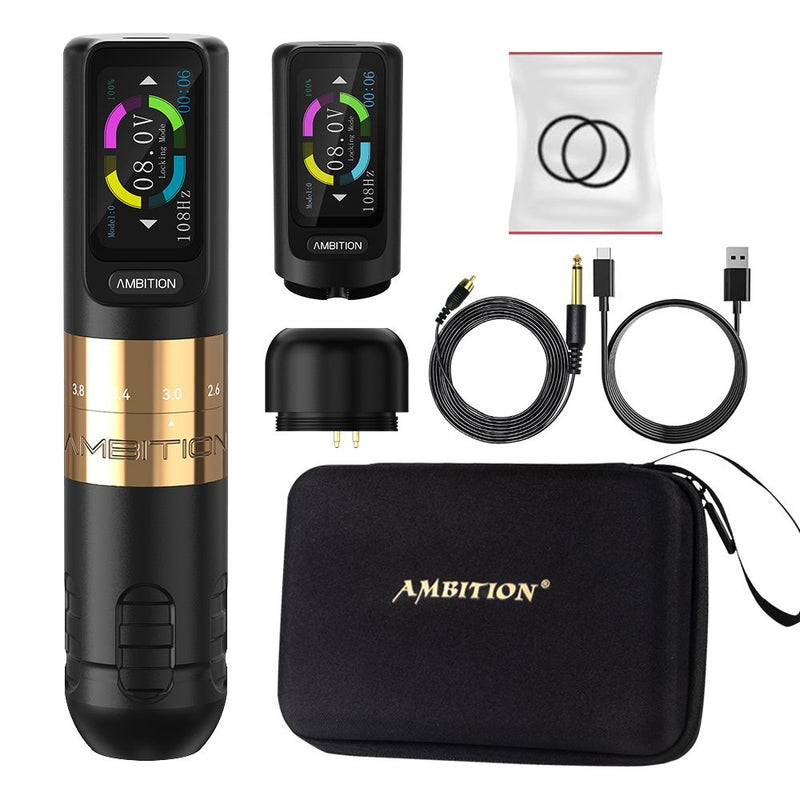 Ambition Seher Adjustable Stroke Wireless Tattoo Gun 2400 mAh