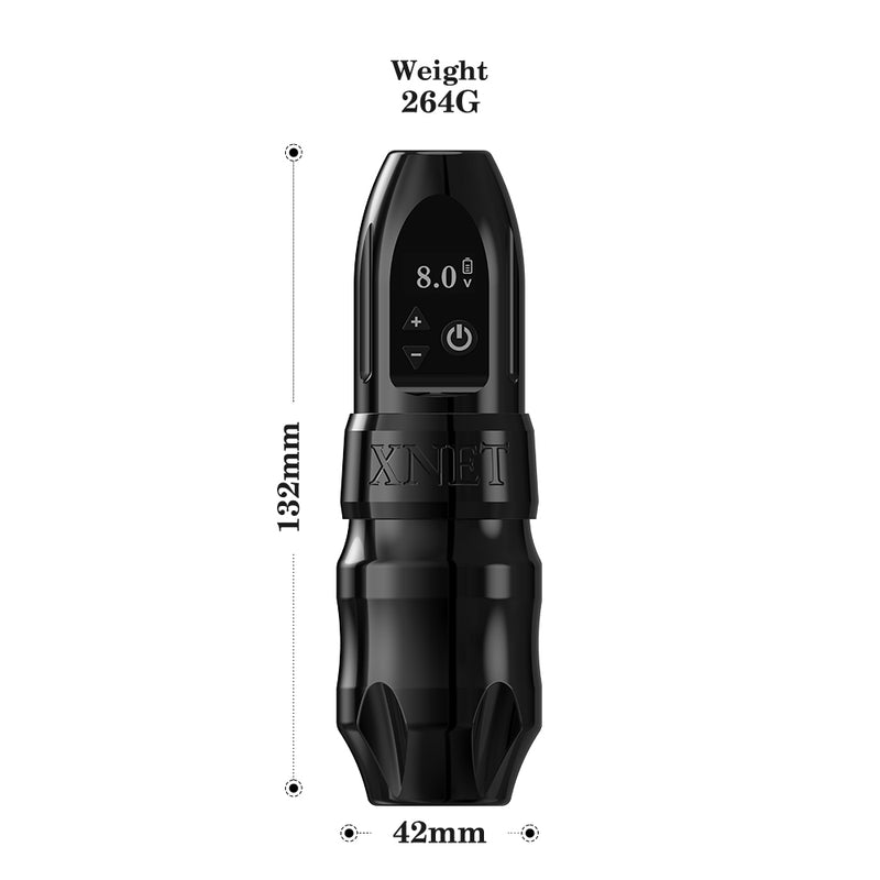 XNET Titan-máquina giratoria para tatuajes inalámbrica, bolígrafo con batería, Motor Sin Núcleo fuerte, pantalla Digital LCD para maquillaje permanente corporal de artista
