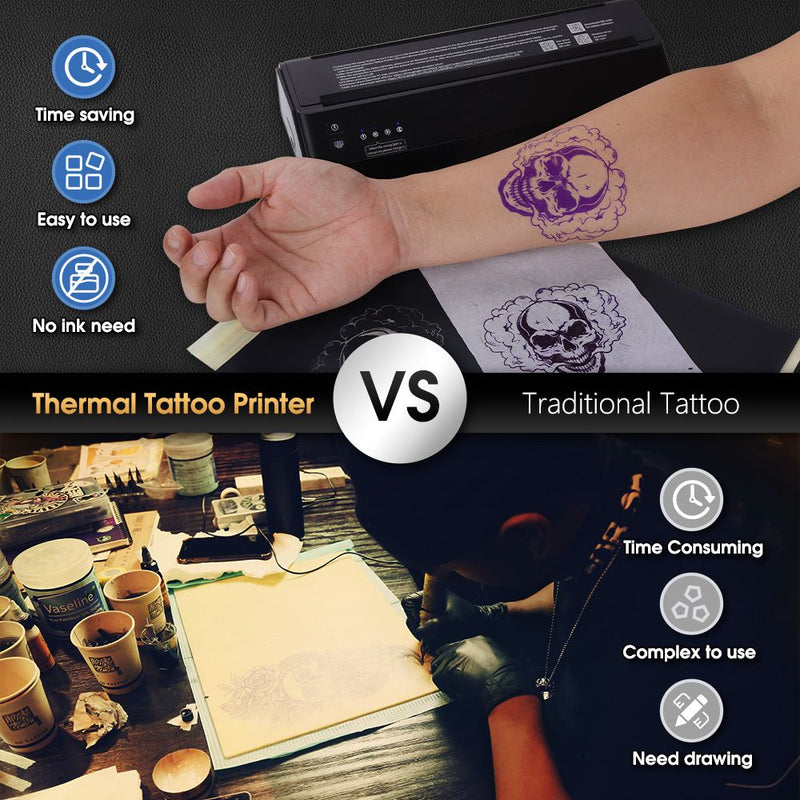 AMBITION WIRELESS TATTOO STENCIL PRINTER WITH 20PCS TRANSFER PAPER