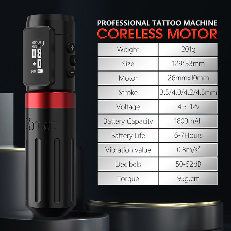 Xnet Tattoo Machine With Coreless Motor 1800mAh