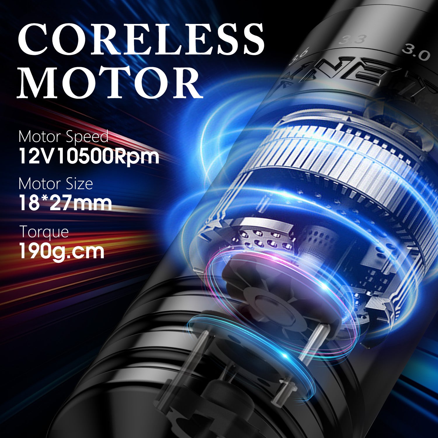 Xnet Void Wireless Adjustable Stroke Tattoo Pen 1800 mAh