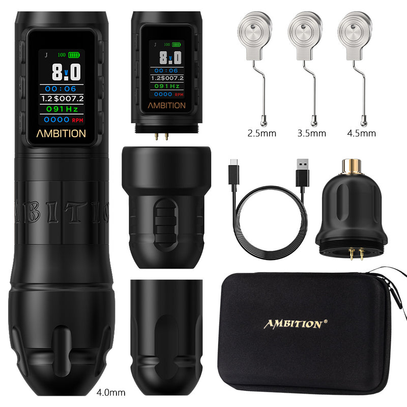 Ambition Vibe Max 2.5-3.5-4.0-4.5mm Stroke Wireless Tattoo Machine