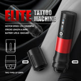 XNET Elite-máquina de tatuaje inalámbrica, potente Motor CC sin núcleo, carga rápida, batería de litio de 2400mAh para cuerpo de artista