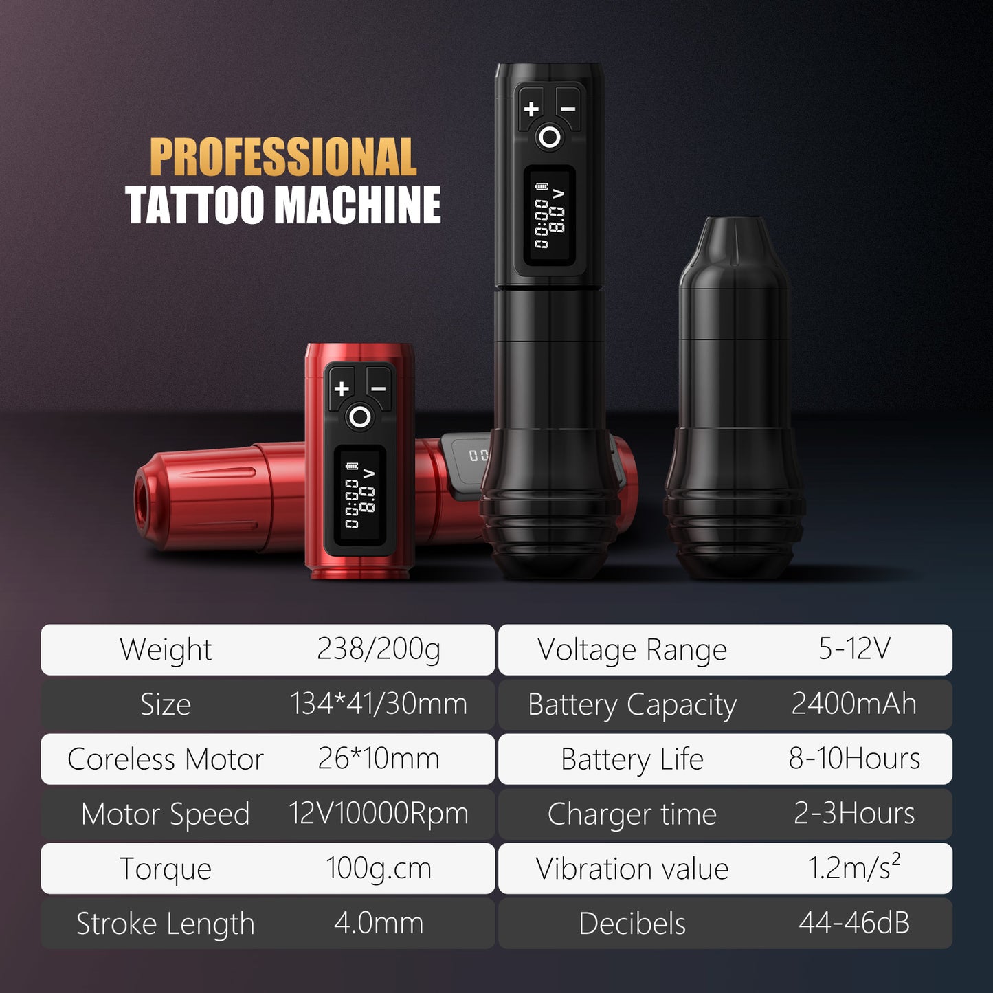 KOD-Nightbird Tattoo Machine 2400mAh