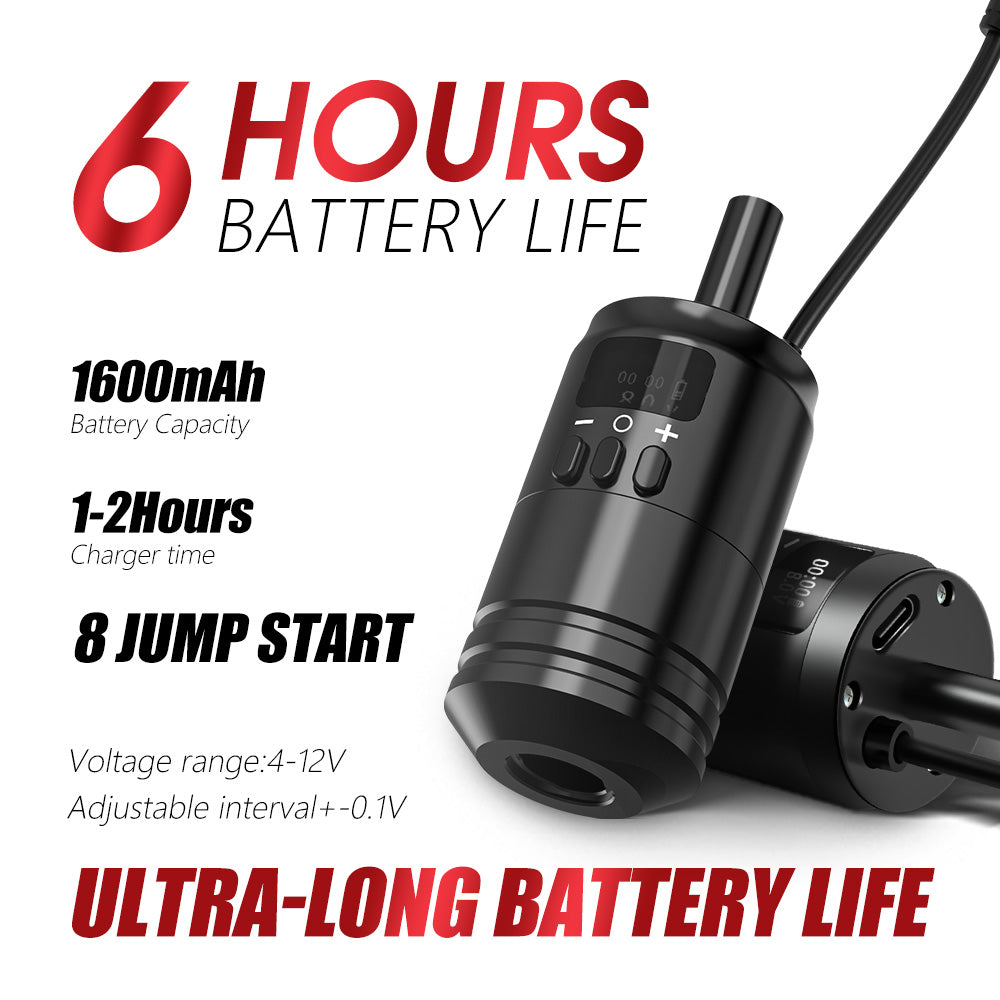 Ambition Wireless Tattoo Battery Grip&Motor