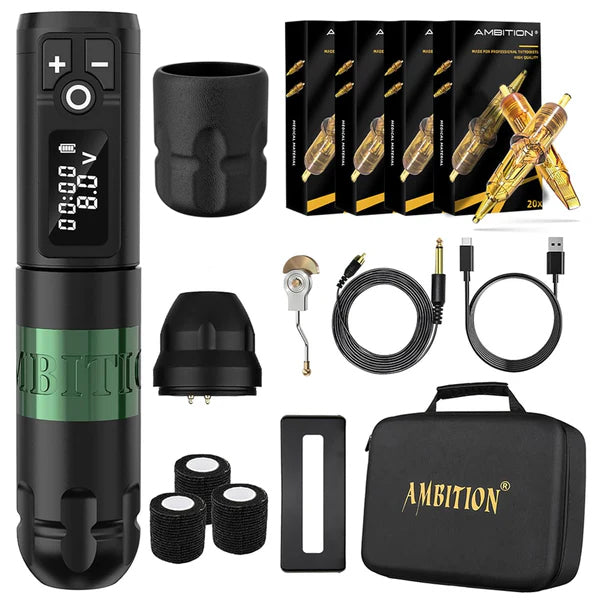 Tattoo Kit-Ambition Soldier Wireless Tattoo Kit 2400mAh