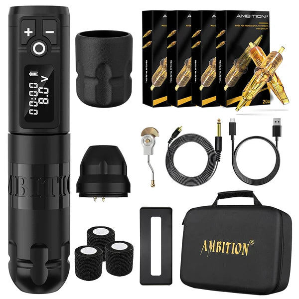 Tattoo Kit-Ambition Soldier Wireless Tattoo Kit 2400mAh