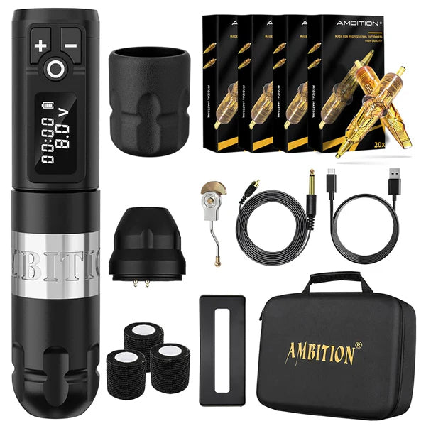 Tattoo Kit-Ambition Soldier Wireless Tattoo Kit 2400mAh