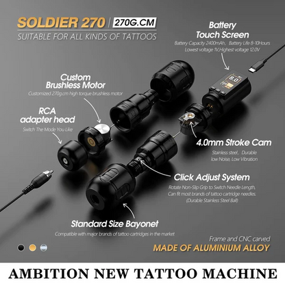 Ambition Soldier270 Tattoo Kit 2400mAh