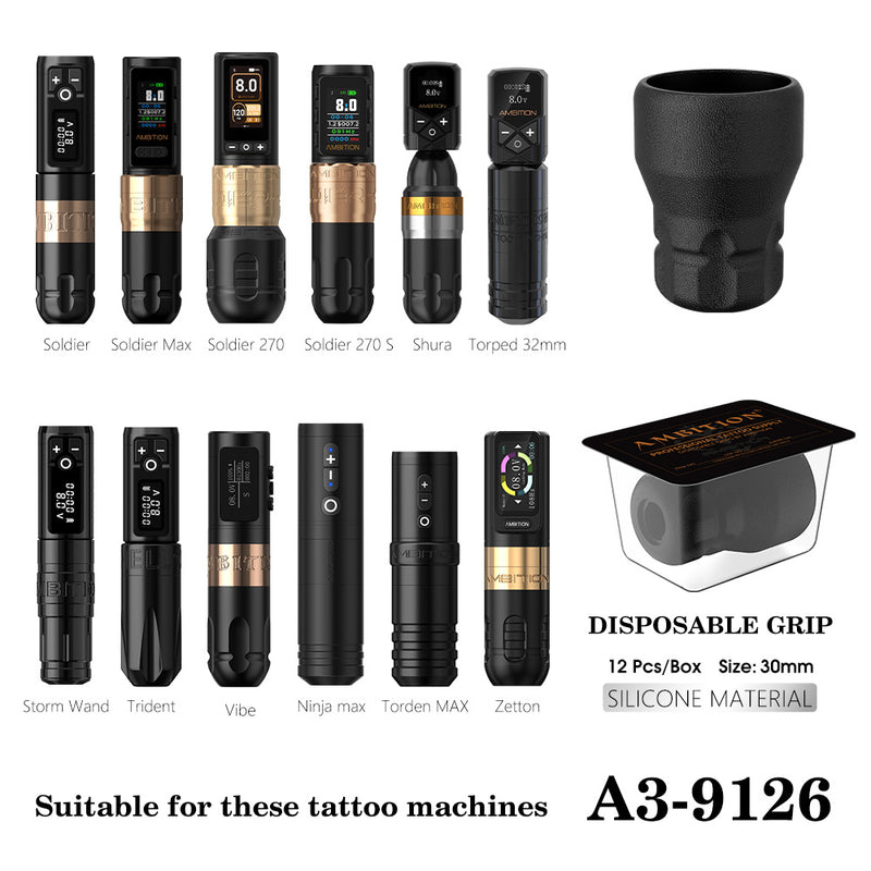 Ambition Disposable Tattoo Grips 30mm/34mm/38mm/42mm