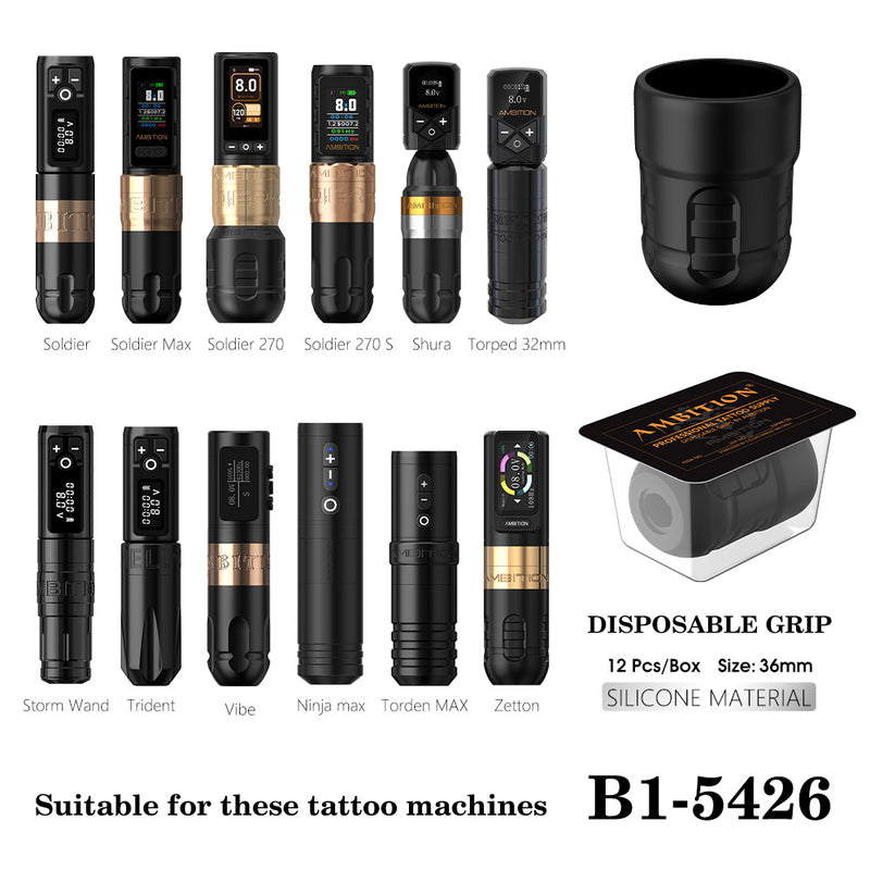 Ambition Disposable Tattoo Grips 30mm/34mm/38mm/42mm