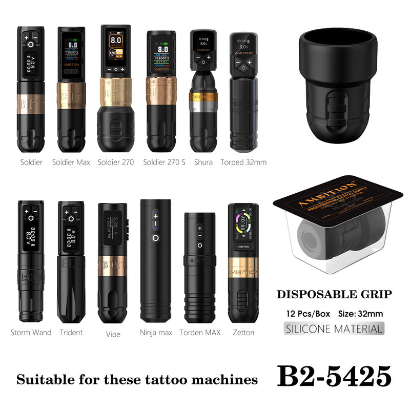 Ambition Disposable Tattoo Grips 30mm/34mm/38mm/42mm