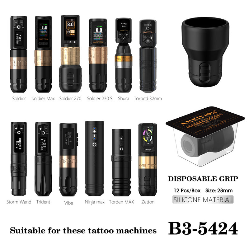 Ambition Disposable Tattoo Grips 30mm/34mm/38mm/42mm