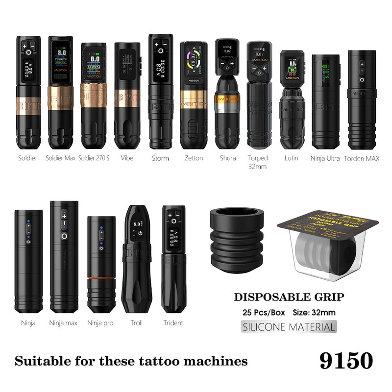 Ambition Disposable Tattoo Grips 30mm/34mm/38mm/42mm