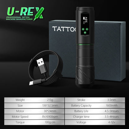 Urex Newboy Wireless Tattoo Machine 1600mAh