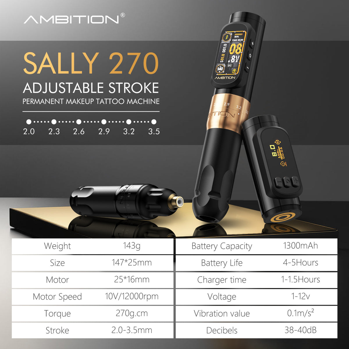 Ambition Sally270 Makeup Pen 1300mAh