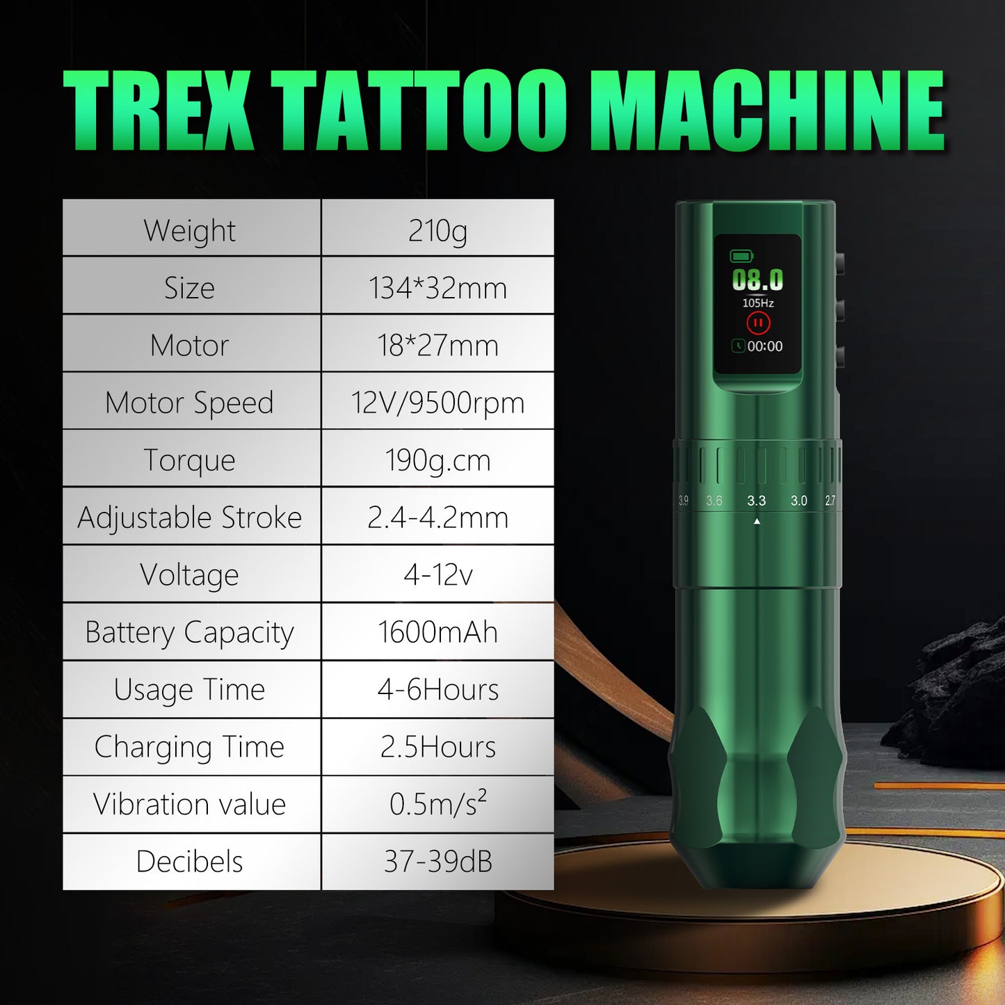 Urex G2 Tattoo Machine 1600mAh