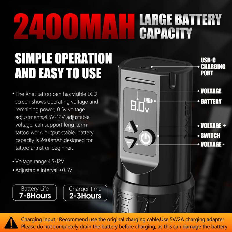 Xnet 370-G1 Tattoo Machine 2400mAh
