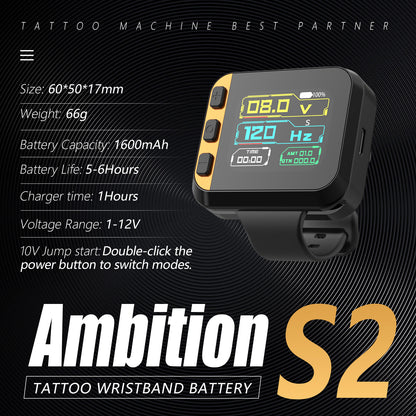Ambition S2 Tattoo Machine Power Supply