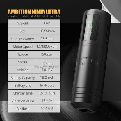 Ambition Ninja Ultra Tattoo Machine Kit