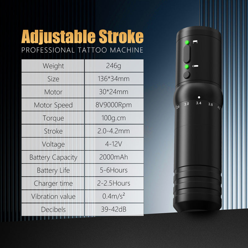 Ambition Adjustable Strokes Tattoo Gun