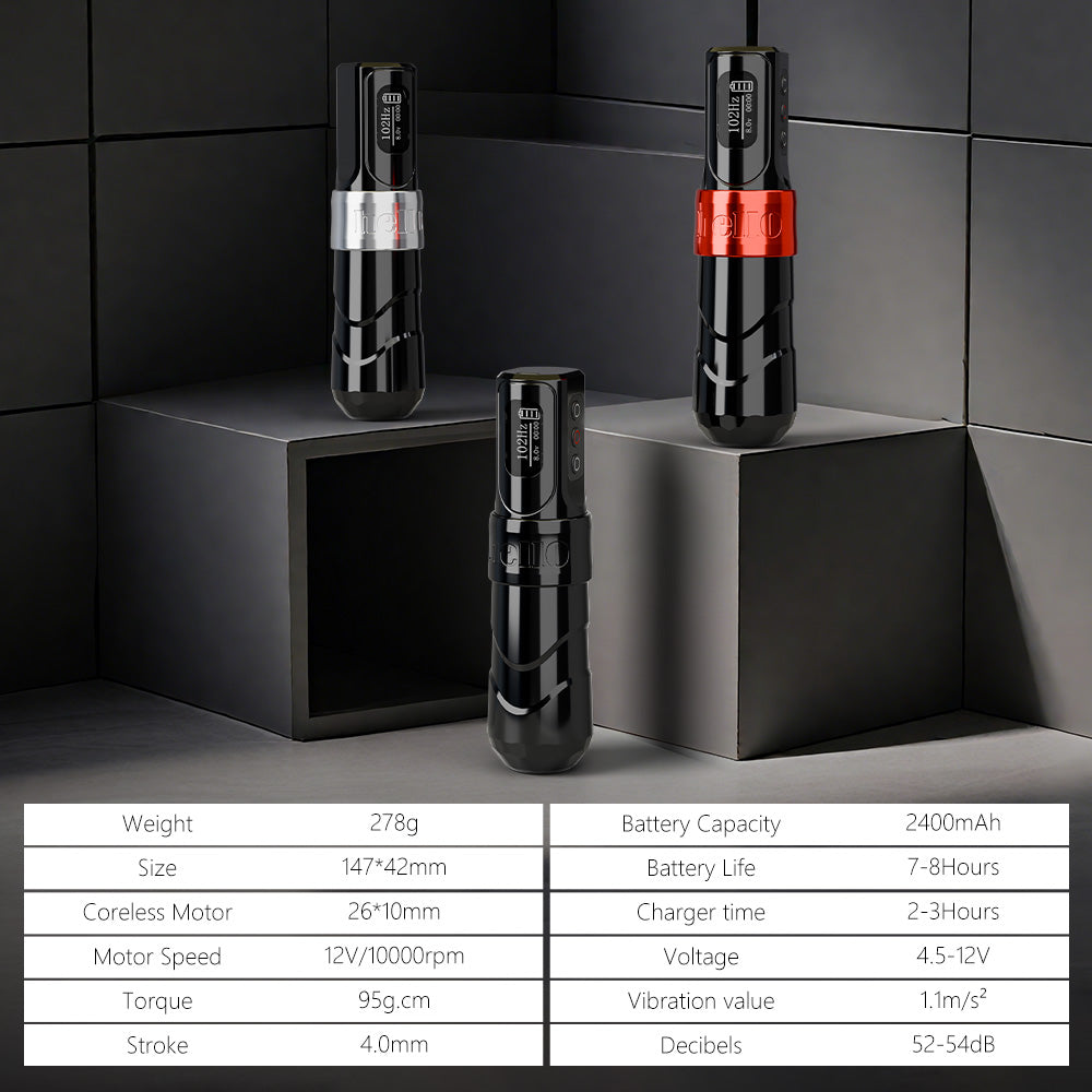 Máquina de Tatuaje Inalámbrica Xnet Flux-3 - 2400mAh