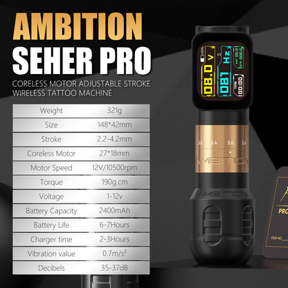 Ambition Seher Pro Tattoo Machine 2400mAh
