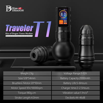 Ambition T1 Wireless Tattoo Machine 2000mAh