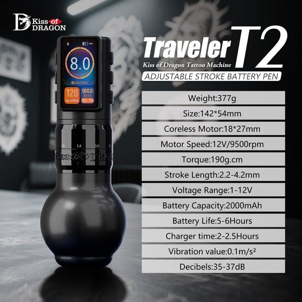 Ambition T2 Wireless Tattoo Machine for Pro