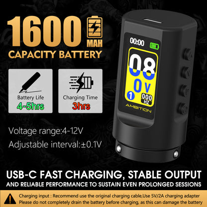 Ambition C3 Tattoo Machine Gun 1600mAh