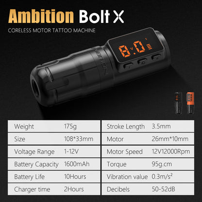 Ambition Bolt-X Wireless Tattoo Machine