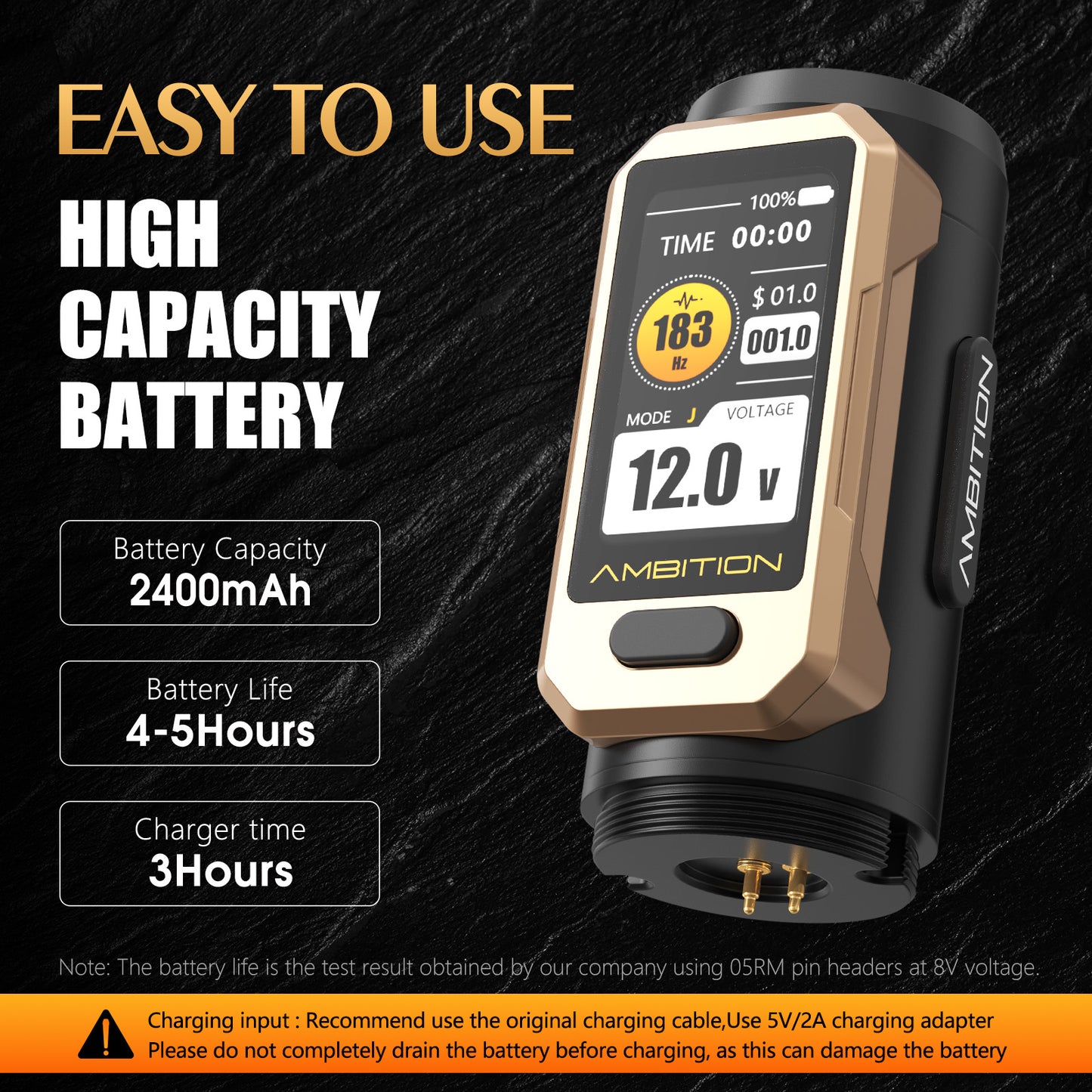 Ambition Vibe Ultra Tattoo Machine 2400mAh