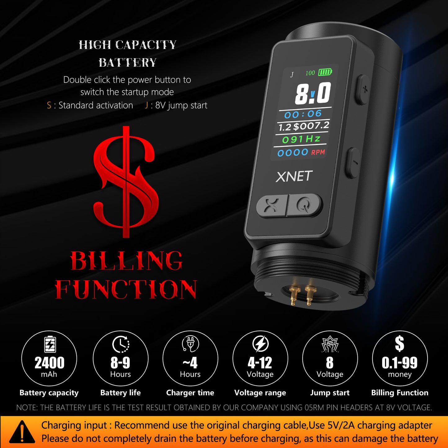 Xnet Claws2025 Tattoo Machine 2400 mAh