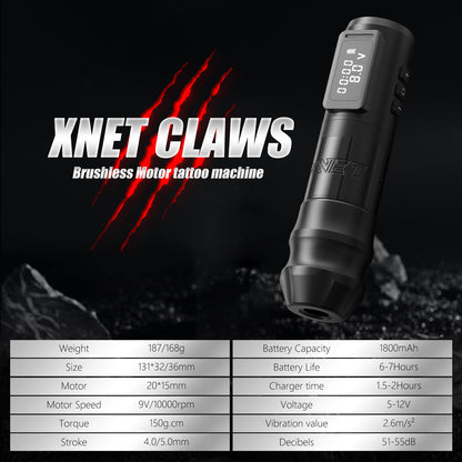 Xnet Claws2024 Tattoo Machine 1800 mAh