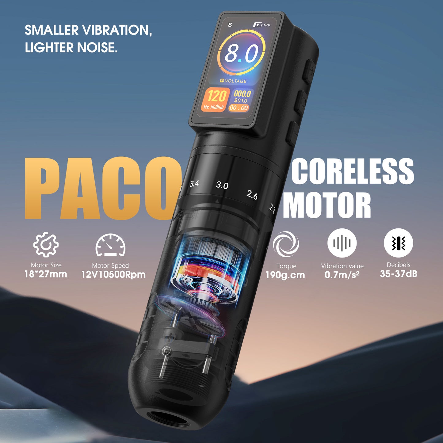 Ambition Paco Max Tattoo Machine 2000mAh