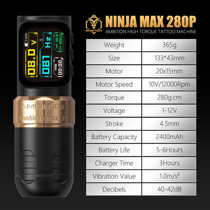 Ambition Ninja Max 280P Tattoo Machine