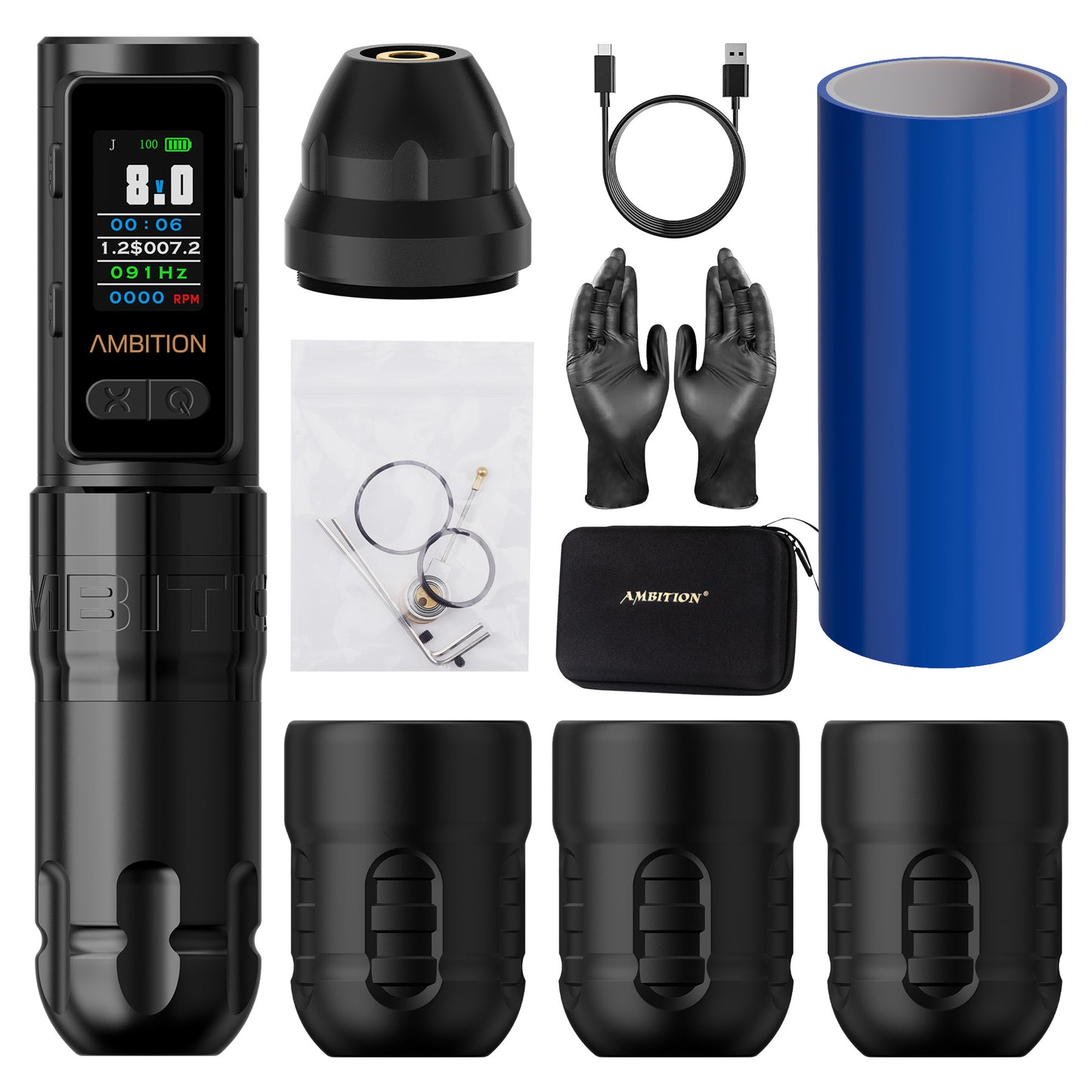 Ambition Soldier Max Tattoo Machine 2400mAh