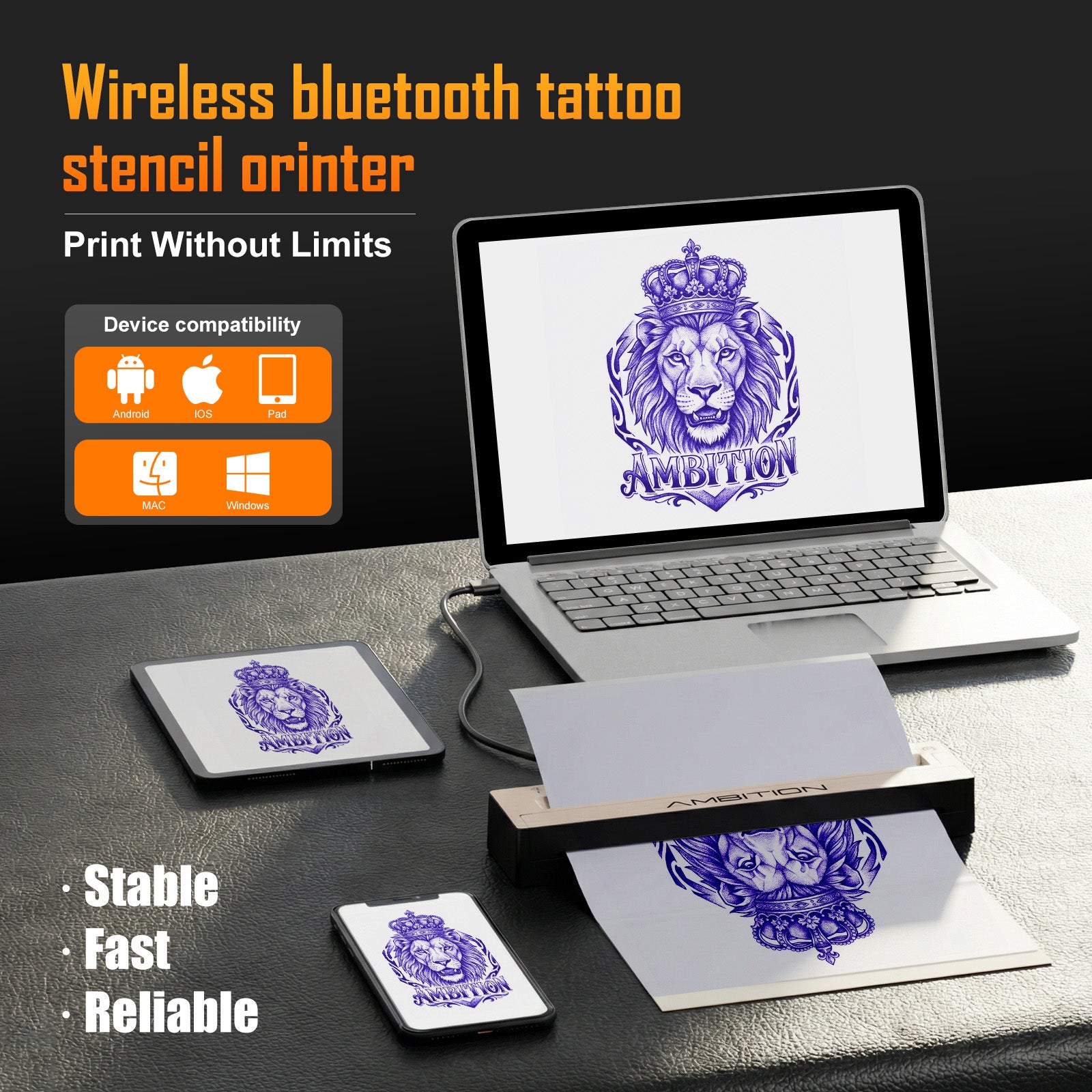 Ambition Wireless Tattoo Picture Printer – Xnet Tattoo Supply