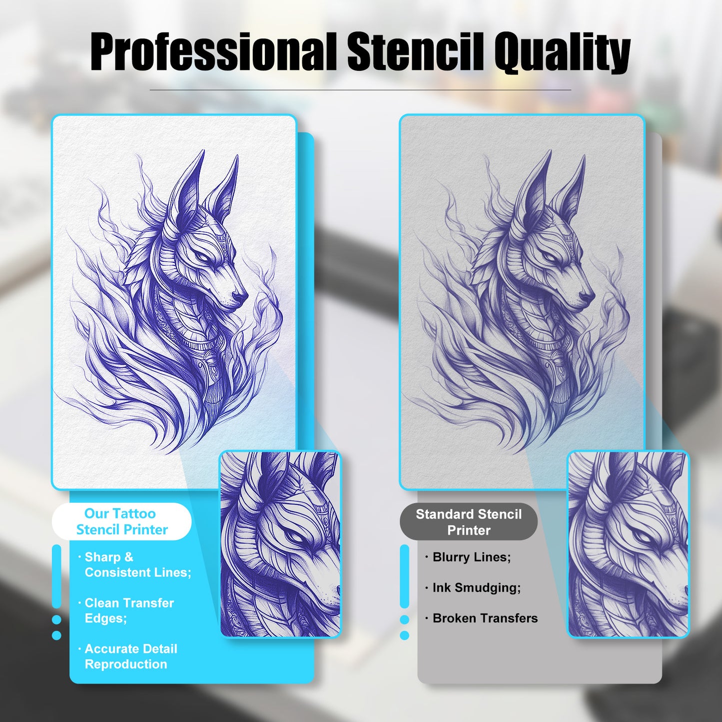 Wireless Tattoo Picture Printer 1500mAh