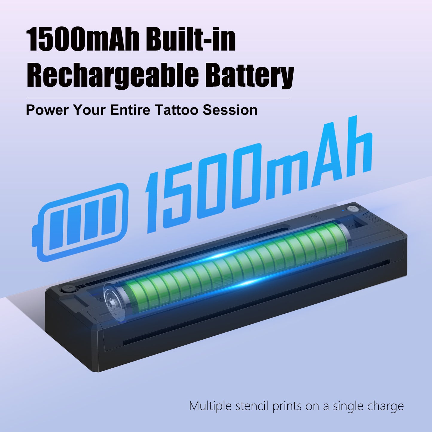 Wireless Tattoo Picture Printer 1500mAh