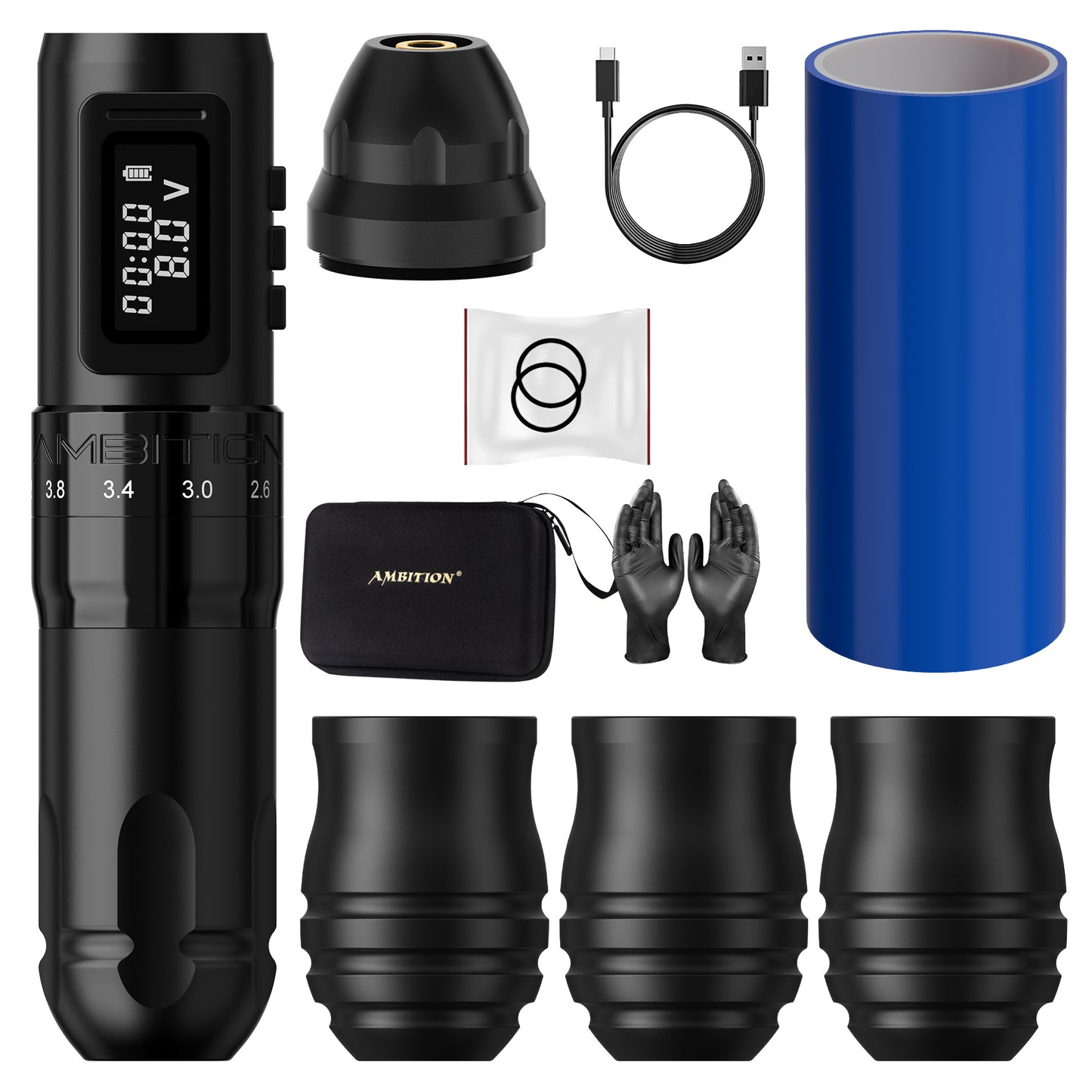 Máquina de Tatuaje Inalámbrica Ambition Mars-U–1800mAh