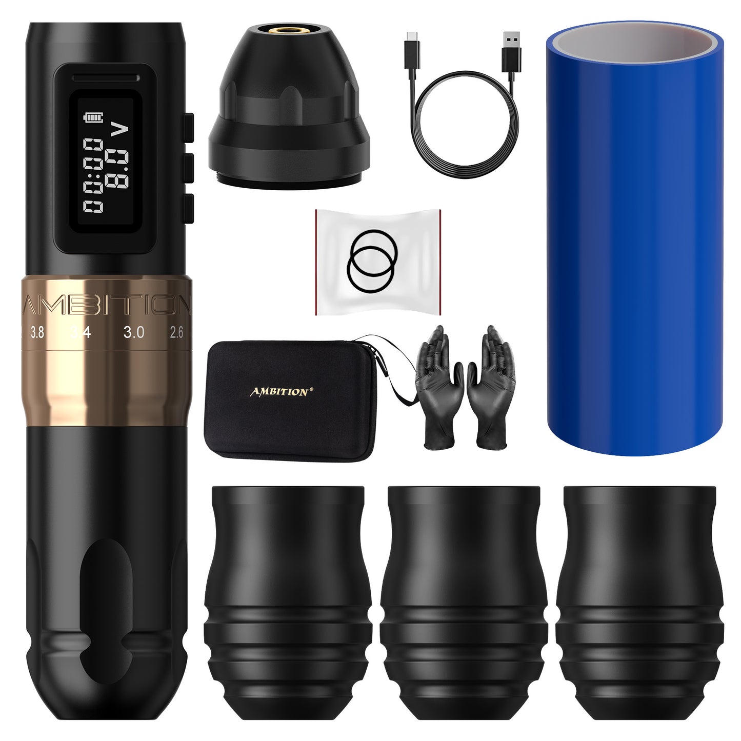 Máquina de Tatuaje Inalámbrica Ambition Mars-U–1800mAh