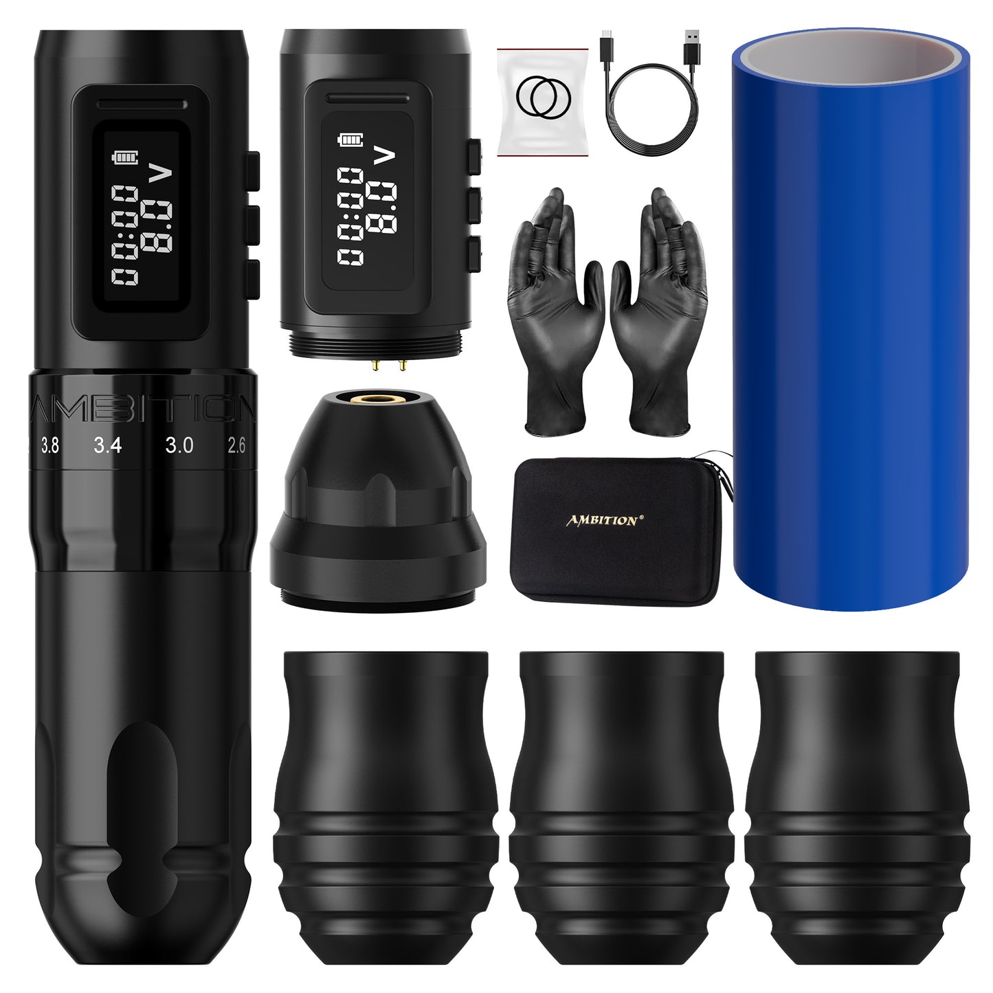 Máquina de Tatuaje Inalámbrica Ambition Mars-U–1800mAh