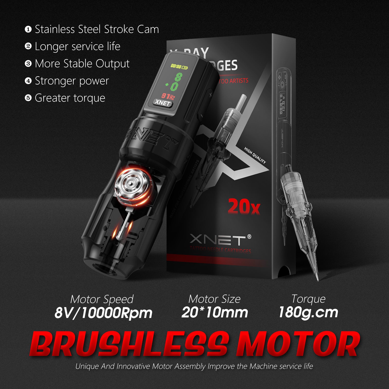 Xnet Wilk Wireless Tattoo Machine Pen 2400mAh Brushless Motor