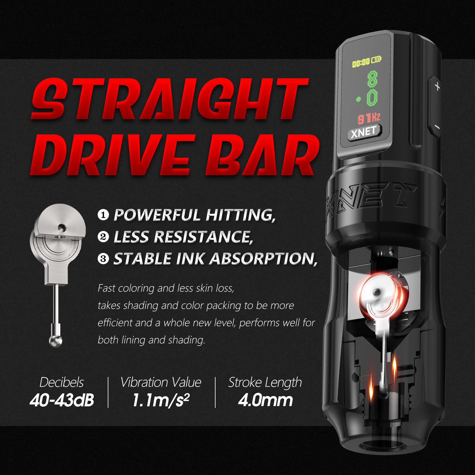 Xnet Wilk Wireless Tattoo Machine Pen 2400mAh Brushless Motor