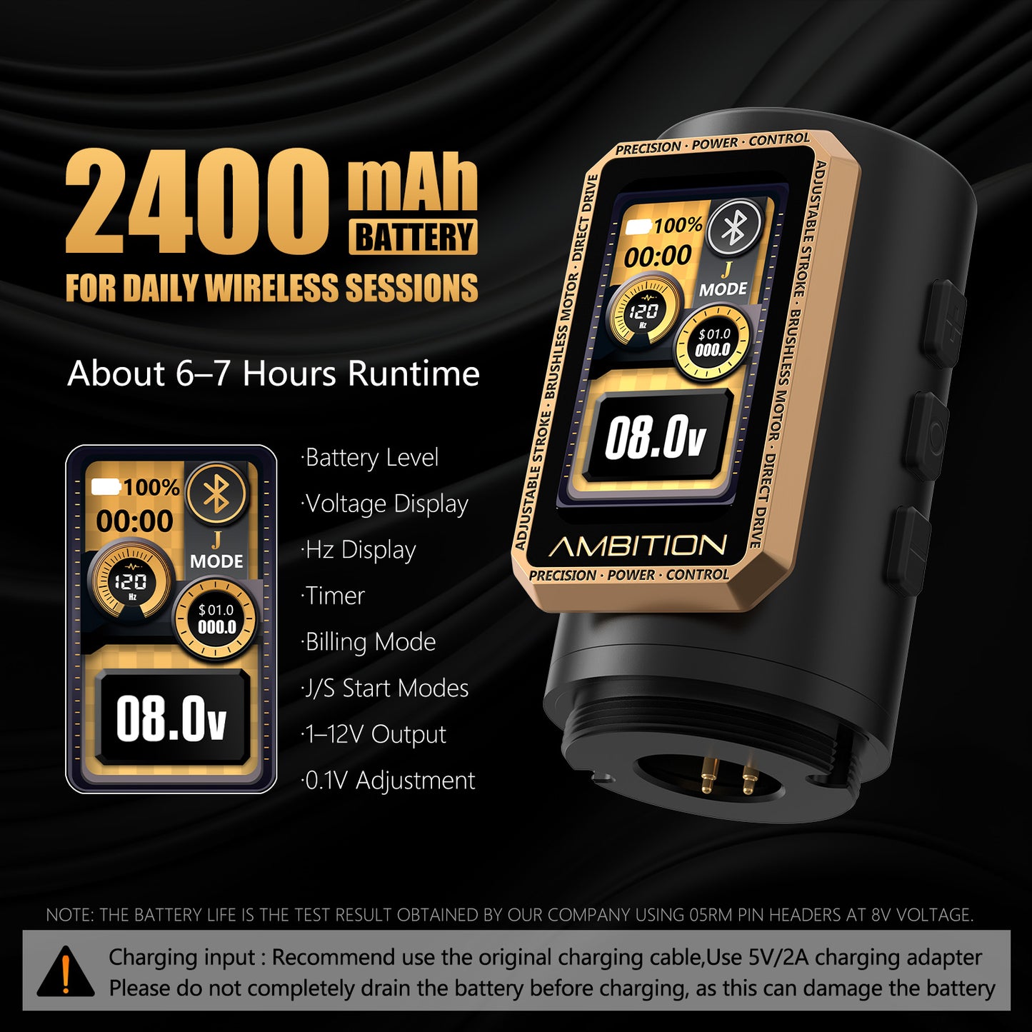 Ambition Epoch Max Tattoo Gun 2400mAh