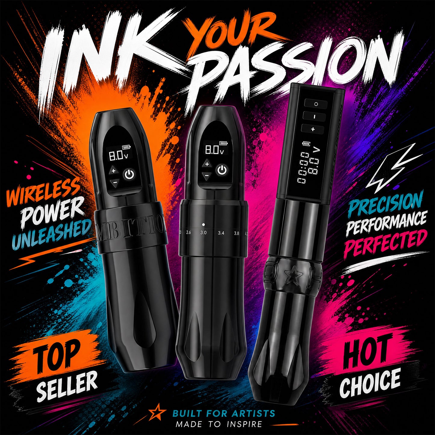Ambition Torch Tattoo Machine 2400mAh